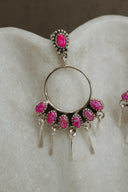 7 Jewel Hoop Studded Dangle Earring-Drop Earrings-Rae Collective, Women's Online Fashion Boutique Located in Phoenix, Arizona (Scottsdale Area)