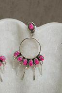 7 Jewel Hoop Studded Dangle Earring-Drop Earrings-Krush Kandy, Women's Online Fashion Boutique Located in Phoenix, Arizona (Scottsdale Area)
