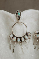7 Jewel Hoop Studded Dangle Earring-Drop Earrings-Rae Collective, Women's Online Fashion Boutique Located in Phoenix, Arizona (Scottsdale Area)