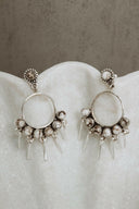 7 Jewel Hoop Studded Dangle Earring-Drop Earrings-Rae Collective, Women's Online Fashion Boutique Located in Phoenix, Arizona (Scottsdale Area)