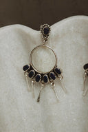7 Jewel Hoop Studded Dangle Earring-Drop Earrings-Rae Collective, Women's Online Fashion Boutique Located in Phoenix, Arizona (Scottsdale Area)