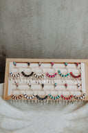 7 Jewel Hoop Studded Dangle Earring-Drop Earrings-Rae Collective, Women's Online Fashion Boutique Located in Phoenix, Arizona (Scottsdale Area)