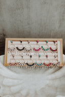 7 Jewel Hoop Studded Dangle Earring-Drop Earrings-Rae Collective, Women's Online Fashion Boutique Located in Phoenix, Arizona (Scottsdale Area)
