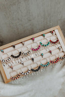 7 Jewel Hoop Studded Dangle Earring-Drop Earrings-Krush Kandy, Women's Online Fashion Boutique Located in Phoenix, Arizona (Scottsdale Area)