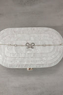 Sterling Bow Stone Bracelet-Chain Bracelets-Rae Collective, Women's Online Fashion Boutique Located in Phoenix, Arizona (Scottsdale Area)