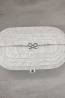 Sterling Bow Stone Bracelet-Chain Bracelets-Rae Collective, Women's Online Fashion Boutique Located in Phoenix, Arizona (Scottsdale Area)