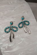 Stone Bliss Sterling Silver Bow Earrings-Stud Earrings-Rae Collective, Women's Online Fashion Boutique Located in Phoenix, Arizona (Scottsdale Area)