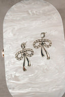 Stone Bliss Sterling Silver Bow Earrings-Stud Earrings-Rae Collective, Women's Online Fashion Boutique Located in Phoenix, Arizona (Scottsdale Area)