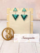 Solstice Edge Stone Drop Earrings MADE TO ORDER-Earrings-Krush Kandy, Women's Online Fashion Boutique Located in Phoenix, Arizona (Scottsdale Area)
