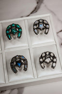 Horseshoe & Star Stone Cluster Ring-Cluster Rings-Rae Collective, Women's Online Fashion Boutique Located in Phoenix, Arizona (Scottsdale Area)