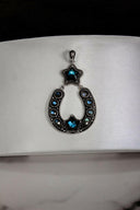 Starry Night Horseshoe Stone Pendant-Pendant Necklaces-Rae Collective, Women's Online Fashion Boutique Located in Phoenix, Arizona (Scottsdale Area)
