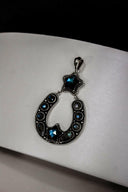 Starry Night Horseshoe Stone Pendant-Pendant Necklaces-Rae Collective, Women's Online Fashion Boutique Located in Phoenix, Arizona (Scottsdale Area)