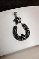 Starry Night Horseshoe Stone Pendant-Pendant Necklaces-Rae Collective, Women's Online Fashion Boutique Located in Phoenix, Arizona (Scottsdale Area)