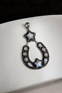 Starry Night Horseshoe Stone Pendant-Pendant Necklaces-Rae Collective, Women's Online Fashion Boutique Located in Phoenix, Arizona (Scottsdale Area)