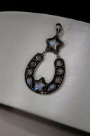 Starry Night Horseshoe Stone Pendant-Pendant Necklaces-Rae Collective, Women's Online Fashion Boutique Located in Phoenix, Arizona (Scottsdale Area)
