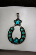 Starry Night Horseshoe Stone Pendant-Pendant Necklaces-Rae Collective, Women's Online Fashion Boutique Located in Phoenix, Arizona (Scottsdale Area)