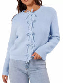 Mon Cherie Knit Bow-Front Cardigan-Cardigans-Rae Collective, Women's Online Fashion Boutique Located in Phoenix, Arizona (Scottsdale Area)