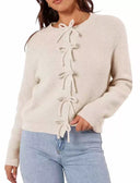 Mon Cherie Knit Bow-Front Cardigan-Cardigans-Rae Collective, Women's Online Fashion Boutique Located in Phoenix, Arizona (Scottsdale Area)