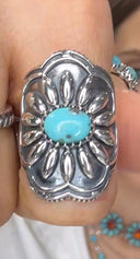 Turquoise Sunflower Ring-PREORDER