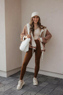 POL Multi Fabric Hooded Button Down Shacket-Shackets-Rae Collective, Women's Online Fashion Boutique Located in Phoenix, Arizona (Scottsdale Area)