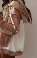 POL Multi Fabric Hooded Button Down Shacket-Shackets-Rae Collective, Women's Online Fashion Boutique Located in Phoenix, Arizona (Scottsdale Area)