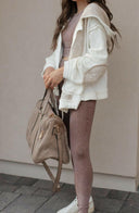 POL Multi Fabric Hooded Button Down Shacket-Shackets-Rae Collective, Women's Online Fashion Boutique Located in Phoenix, Arizona (Scottsdale Area)