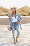 Zoom Meeting Lined Long Blazer Jacket-Blazers-Rae Collective, Women's Online Fashion Boutique Located in Phoenix, Arizona (Scottsdale Area)