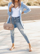 Zoom Meeting Lined Long Blazer Jacket-Blazers-Krush Kandy, Women's Online Fashion Boutique Located in Phoenix, Arizona (Scottsdale Area)