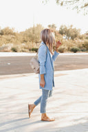 Zoom Meeting Lined Long Blazer Jacket-Blazers-Rae Collective, Women's Online Fashion Boutique Located in Phoenix, Arizona (Scottsdale Area)
