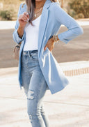 Zoom Meeting Lined Long Blazer Jacket-Blazers-Krush Kandy, Women's Online Fashion Boutique Located in Phoenix, Arizona (Scottsdale Area)