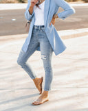 Zoom Meeting Lined Long Blazer Jacket-Blazers-Rae Collective, Women's Online Fashion Boutique Located in Phoenix, Arizona (Scottsdale Area)