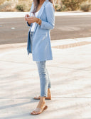Zoom Meeting Lined Long Blazer Jacket-Blazers-Rae Collective, Women's Online Fashion Boutique Located in Phoenix, Arizona (Scottsdale Area)
