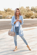 Zoom Meeting Lined Long Blazer Jacket-Blazers-Krush Kandy, Women's Online Fashion Boutique Located in Phoenix, Arizona (Scottsdale Area)