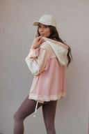 POL Multi Fabric Hooded Button Down Shacket-Shackets-Rae Collective, Women's Online Fashion Boutique Located in Phoenix, Arizona (Scottsdale Area)