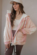 POL Multi Fabric Hooded Button Down Shacket-Shackets-Krush Kandy, Women's Online Fashion Boutique Located in Phoenix, Arizona (Scottsdale Area)