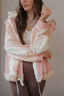 POL Multi Fabric Hooded Button Down Shacket-Shackets-Krush Kandy, Women's Online Fashion Boutique Located in Phoenix, Arizona (Scottsdale Area)