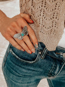 Single Stone Butterfly Ring-Statement Rings-Rae Collective, Women's Online Fashion Boutique Located in Phoenix, Arizona (Scottsdale Area)