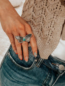 Single Stone Butterfly Ring-Statement Rings-Rae Collective, Women's Online Fashion Boutique Located in Phoenix, Arizona (Scottsdale Area)