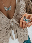 Single Stone Butterfly Ring-Statement Rings-Rae Collective, Women's Online Fashion Boutique Located in Phoenix, Arizona (Scottsdale Area)