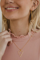 Krush Kouture: Dangle Heart Hoops-Earrings-Krush Kandy, Women's Online Fashion Boutique Located in Phoenix, Arizona (Scottsdale Area)