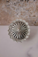 Sterling Rodeo Concho Ring-Cluster Rings-Rae Collective, Women's Online Fashion Boutique Located in Phoenix, Arizona (Scottsdale Area)