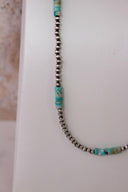 MADE TO ORDER. Turquoise Slab Cluster & Desert Pearl Necklace-Chain Necklaces-Rae Collective, Women's Online Fashion Boutique Located in Phoenix, Arizona (Scottsdale Area)