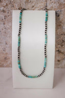 MADE TO ORDER. Turquoise Slab Cluster & Desert Pearl Necklace-Chain Necklaces-Rae Collective, Women's Online Fashion Boutique Located in Phoenix, Arizona (Scottsdale Area)