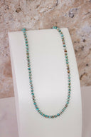 MADE TO ORDER. Turquoise Slab Cluster & Desert Pearl Necklace-Chain Necklaces-Rae Collective, Women's Online Fashion Boutique Located in Phoenix, Arizona (Scottsdale Area)