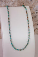 MADE TO ORDER. Turquoise Slab Cluster & Desert Pearl Necklace-Chain Necklaces-Rae Collective, Women's Online Fashion Boutique Located in Phoenix, Arizona (Scottsdale Area)