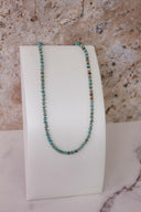 MADE TO ORDER. Turquoise Slab Cluster & Desert Pearl Necklace-Chain Necklaces-Rae Collective, Women's Online Fashion Boutique Located in Phoenix, Arizona (Scottsdale Area)