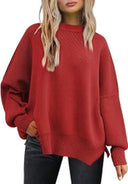 Luxe Viscose Cozy Comfort Side Slit Sweater-Sweaters-Krush Kandy, Women's Online Fashion Boutique Located in Phoenix, Arizona (Scottsdale Area)