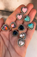 Ava Heart Stone Stud Earring | Multiple Stone Options-Stud Earrings-Rae Collective, Women's Online Fashion Boutique Located in Phoenix, Arizona (Scottsdale Area)