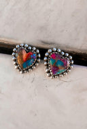Ava Heart Stone Stud Earring | Multiple Stone Options-Stud Earrings-Rae Collective, Women's Online Fashion Boutique Located in Phoenix, Arizona (Scottsdale Area)