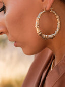 Somewhere On A Beach Bamboo Hoop Earrings-Earrings-Krush Kandy, Women's Online Fashion Boutique Located in Phoenix, Arizona (Scottsdale Area)